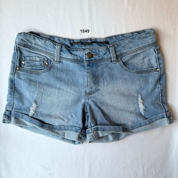Highway Jeans Women’s Frayed & Light Waxed Denim Shorts Size 9, Blue - Picture 1 of 11